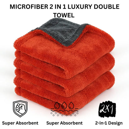 MICROFIBER 2 IN 1 LUXURY DOUBLE TOWEL